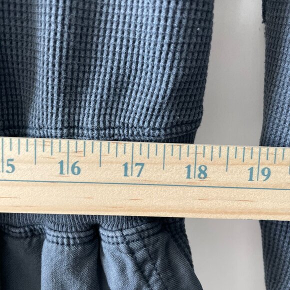 Anthropologie Daily Practice Womens Blue Waffle Knit Utility Mini Dress Size L - Picture 8 of 12